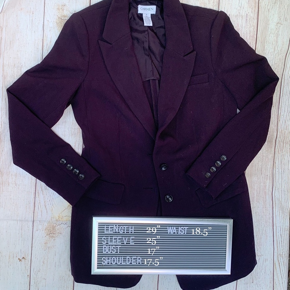 CARMEN Marc Valvo Purple Blazer
